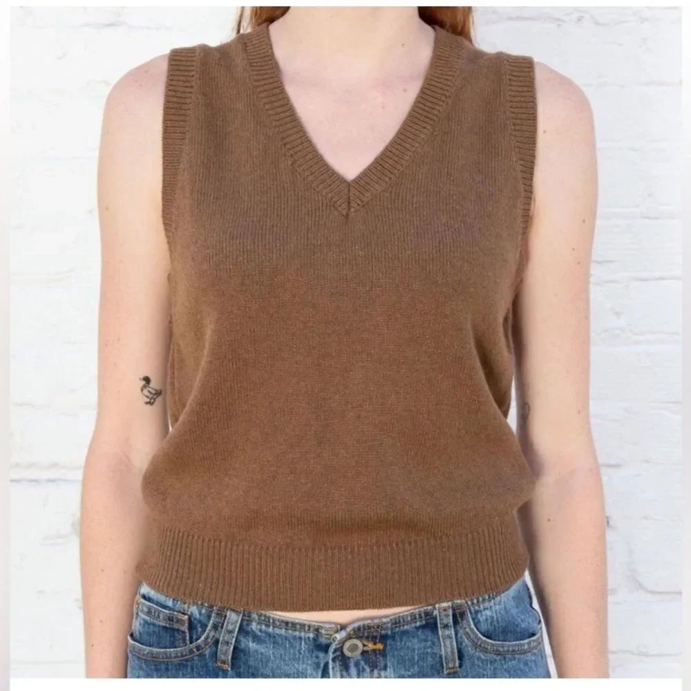 Brandy Melville Brown Sweater Vest